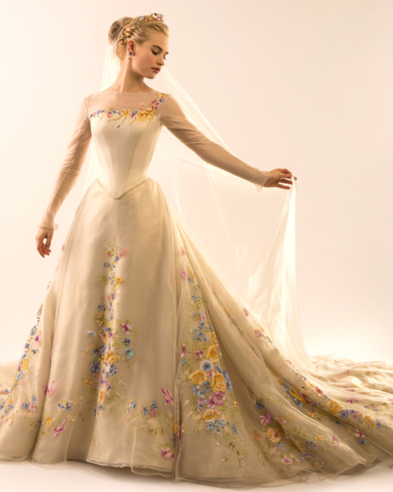 Лили Джеймс Золушка свадебное платье