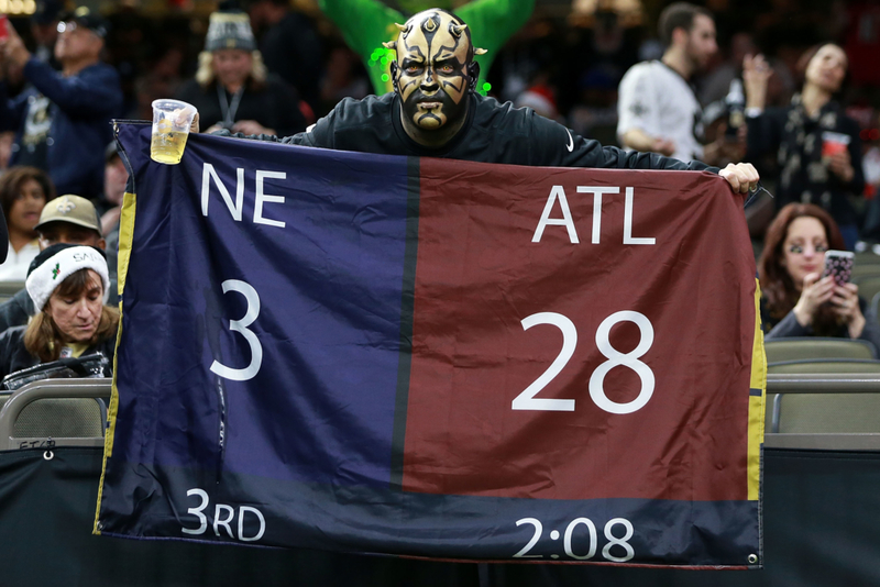 The Patriots vs. The Falcons | Getty Images Photo by Sean Gardner