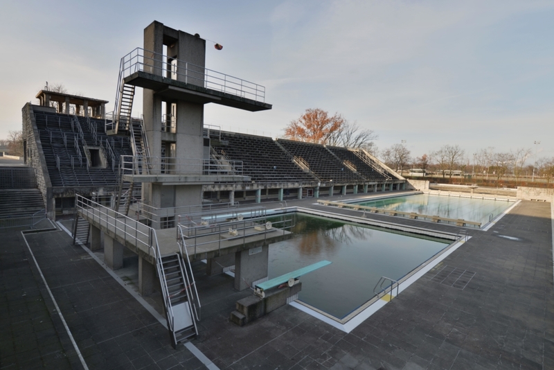 Olympiapark Schwimmstadion Berlin (Berlin, Germany) | Alamy Stock Photo by Schoening