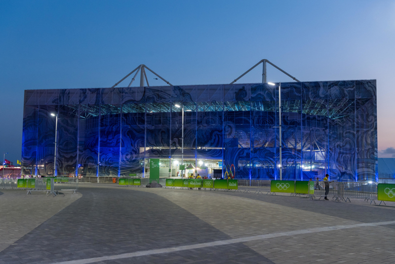 Olympic Aquatics Stadium (Rio de Janeiro, Brazil) | Alamy Stock Photo by Richard Ellis/UPI