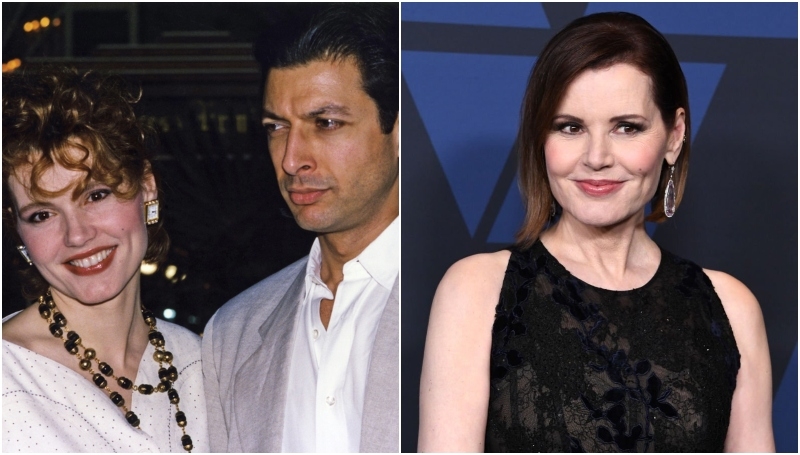 Jeff Goldblum – Geena Davis | Vicki L. Miller/Shutterstock & Getty Images Photo by Steve Granitz/WireImage