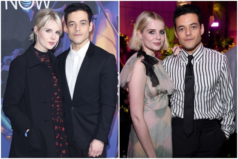 Rami Malek – Lucy Boynton | Getty Images Photo by Michael Loccisano/DirecTV & Dimitrios Kambouris/Netflix