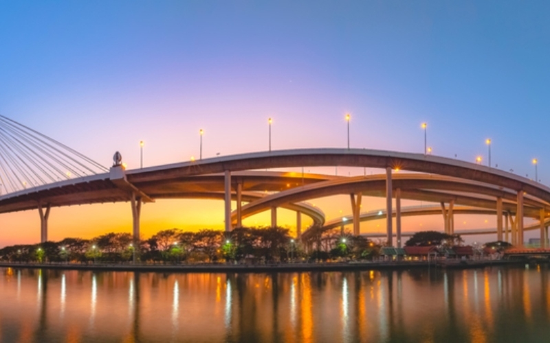 Bhumibol Bridges - Bangkok | Alamy Stock Photo by Kidsada Manchinda