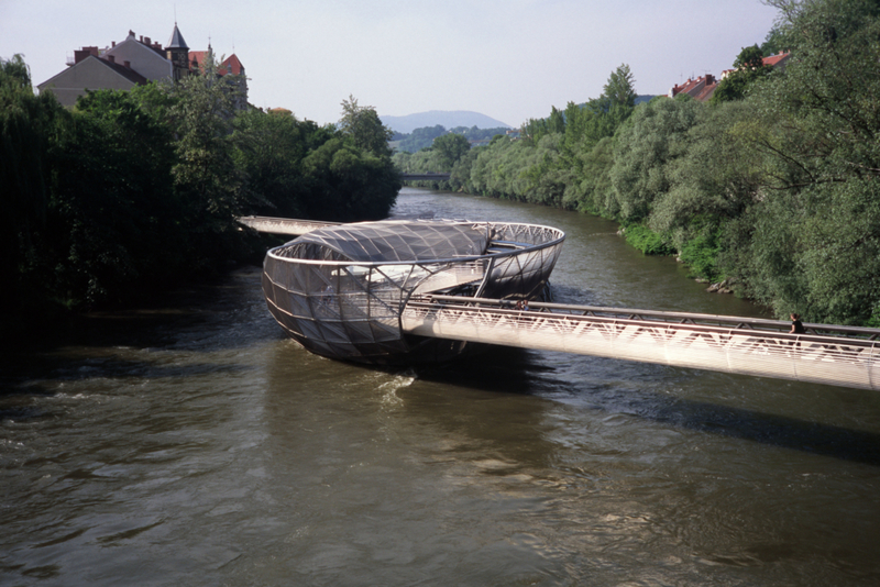 Mur Island Bridge - Austria | Alamy Stock Photo by Dubravko Grakalic 