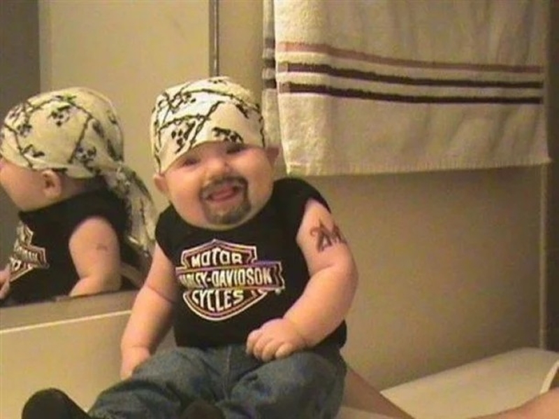 Biker Baby | Reddit.com/MitchConor