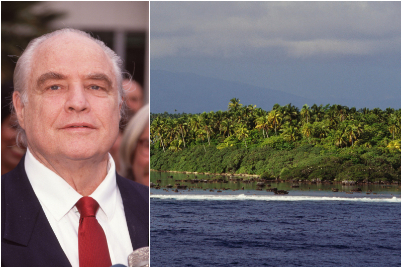 Marlon Brando - Tetiaroa Island, French Polynesia | Alamy Stock Photo by Ralph Dominguez/MediaPunch & De Agostini/C. Dani & I. Jeske/Universal Images Group North America LLC