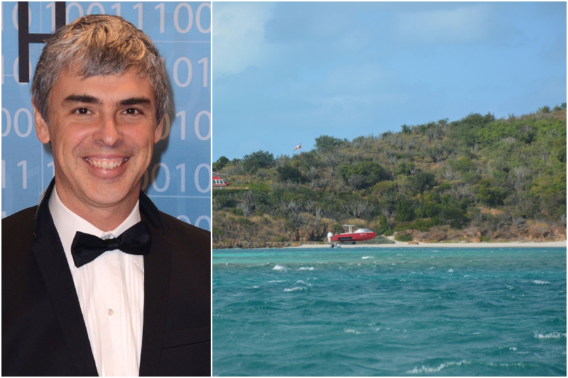 Larry Page - Eustatia Island, British Virgin Islands | Getty Images Photo by C Flanigan & Alamy Stock Photo by S. Hill 