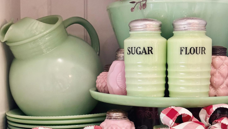 Jadeite Ball Jug | Instagram/@msallyvintagenest