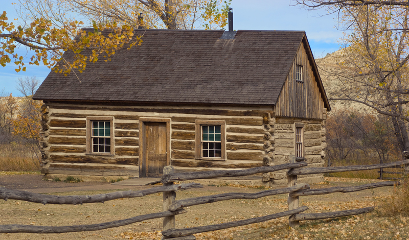 North Dakota - Maltese Cross Cabin | Alamy Stock Photo