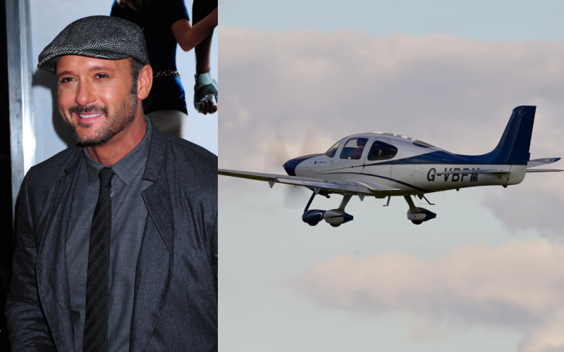 Tim McGraw – Cirrus SR22, Estimated $650K | Alamy Stock Photo by WENN Rights Ltd & Malcolm Haines