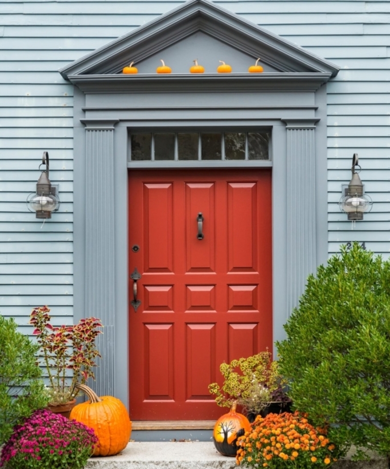 Two Front Doors: One for the Living, and One… | Alamy Stock Photo