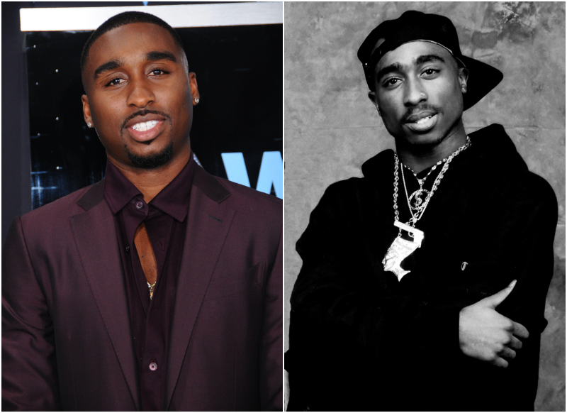 Demetrius Shipp Jr. and Tupac Shakur | Alamy Stock Photo by Birdie Thompson/AdMedia/ZUMA Wire & Pat Johnson/MediaPunch