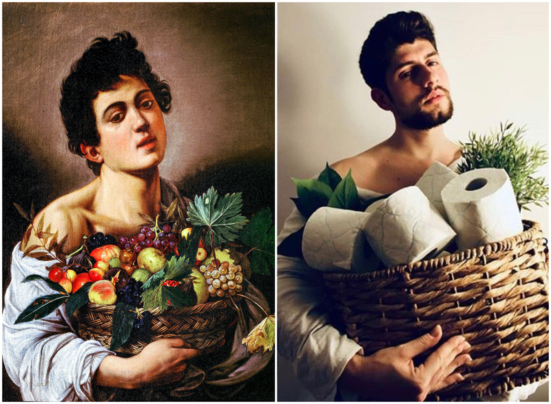 Basket of Things | Caravaggio/Alamy Stock Photo & instagram/@tussenkunstenquarantaine