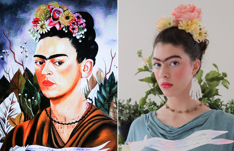 Kahlo Recreated | Christopher Baker/Alamy Stock Photo & Twitter/@ava_gracef