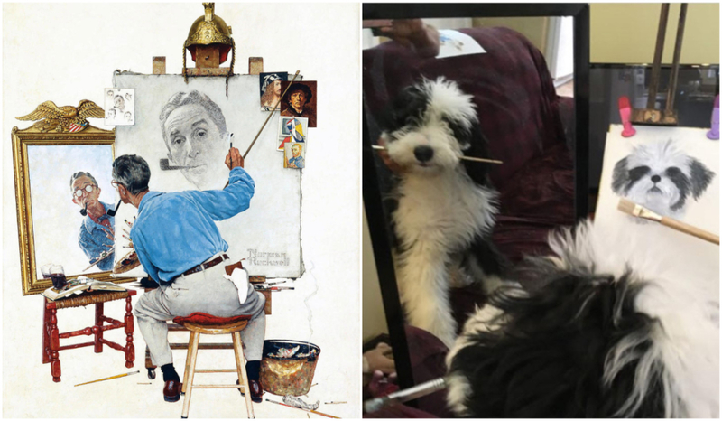 Self-Portraits | NORMAN ROCKWELL/Alamy Stock Photo & Twitter/@BobEtheredge