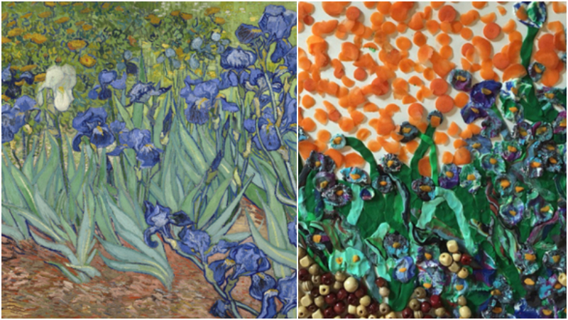 A Fantastic Adaptation | Irises by Vincent van Gogh/Alamy Stock Photo & Twitter/@stardusttwinkel