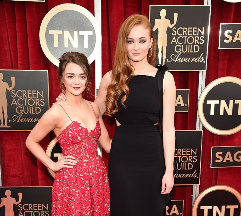 Sophie Turner and Maisie Williams | Getty Images Photo by Kevin Mazur/WireImage