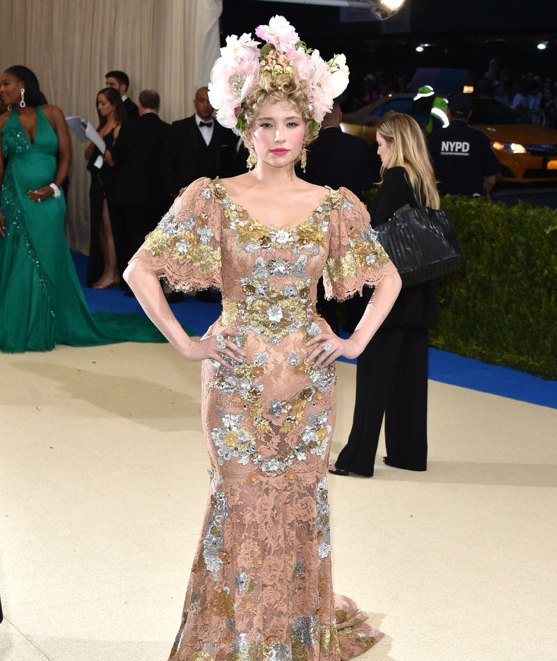 Rocking a Floral Headpiece from a Different Place | Getty Images Photo by John Shearer