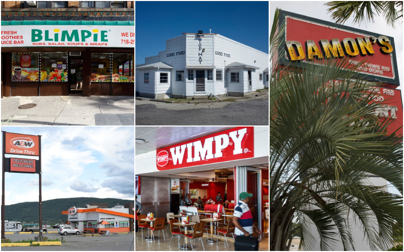 More Classic Food Restaurants That No Longer Exist | Alamy Stock Photo by Robert K. Chin-Storefronts & Rick Weber & Don Denton & Jeffrey Isaac Greenberg 11+ & Bob Pardue Signs