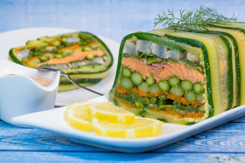 Garden Vegetables in Gelatine | Alamy Stock Photo by Jean-Bernard Nadeau 