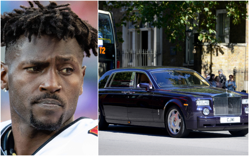 Antonio Brown – Rolls-Royce Phantom, Estimated $500K | Alamy Stock Photo by Scott Kinser/Cal Sport Media/Alamy Live News & Finnbarr Webster Editorial