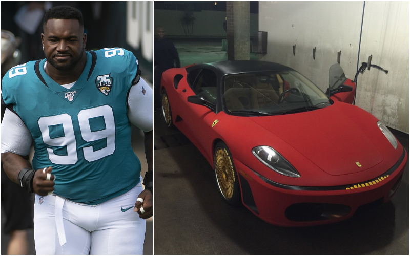 Marcell Dareus – Ferrari F430, Estimated $280K | Alamy Stock Photo by Joe Marino/UPI/Alamy Live News & Instagram/@cell57to99