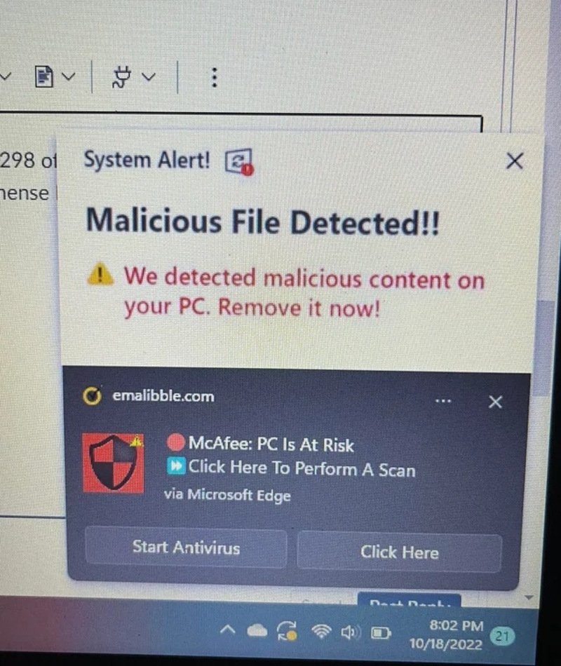 Malicious McAfee | Reddit.com/PTFO_Sniper