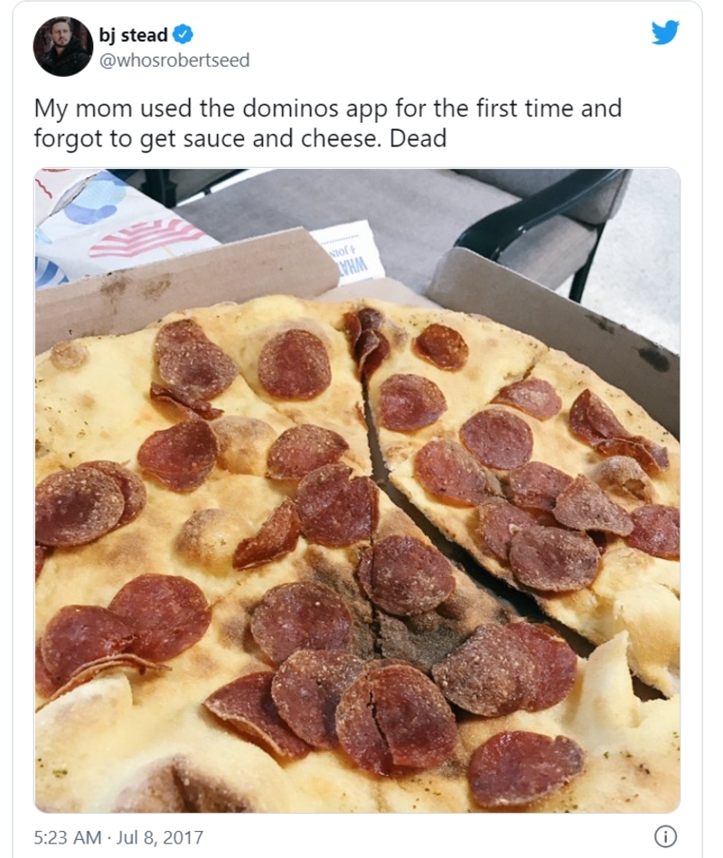 Dry pizza | Twitter/@whosrobertseed