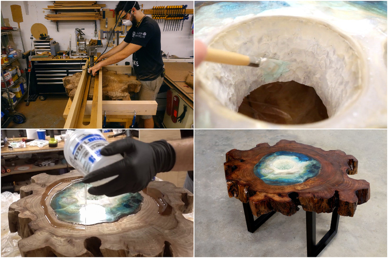 Resin Coffee Table | Imgur.com/evanandkatelyn