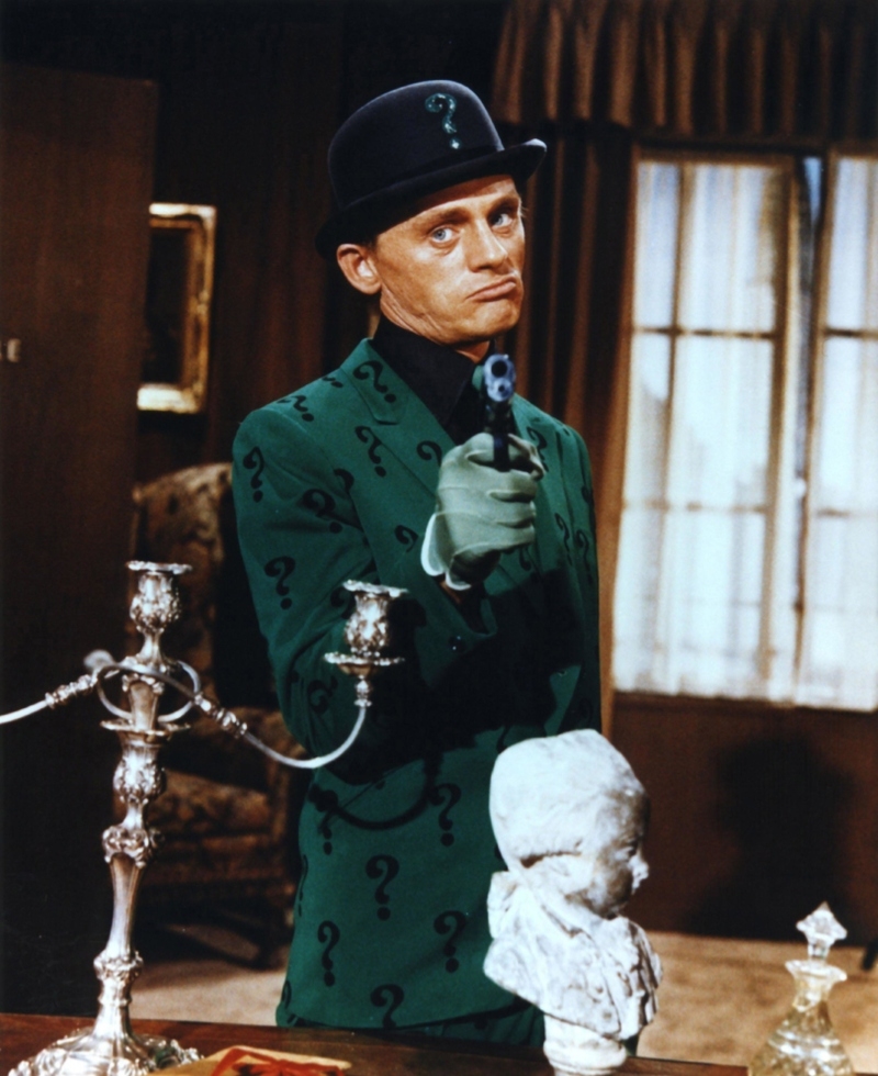 Gorshin Gets Rid of Skin-Tight Riddler Costume | Alamy Stock Photo