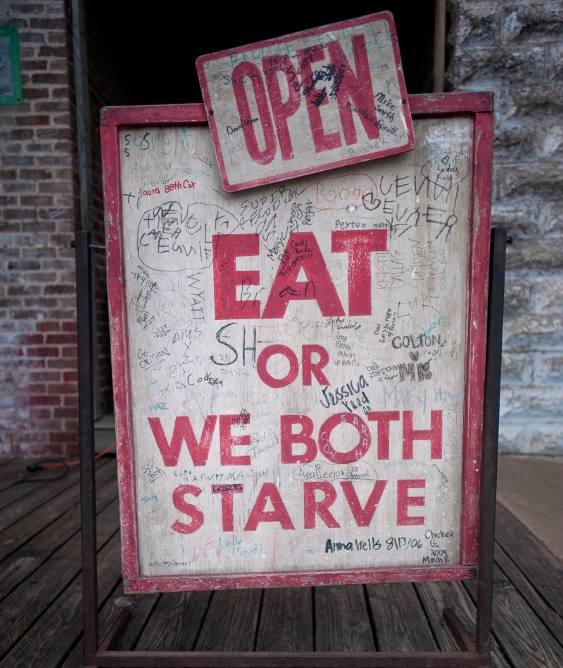 Eat Here or Else | Alamy Stock Photo by Beth Hall