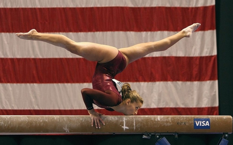 What balance! | Getty Images Photo by Jed Jacobsohn