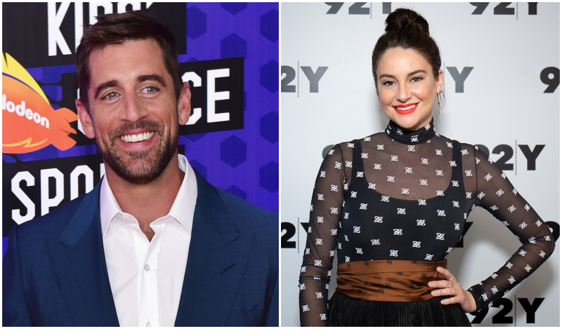 Aaron Rodgers & Shailene Woodley | Getty Images Photo by Rodin Eckenroth/FilmMagic & Santiago Felipe