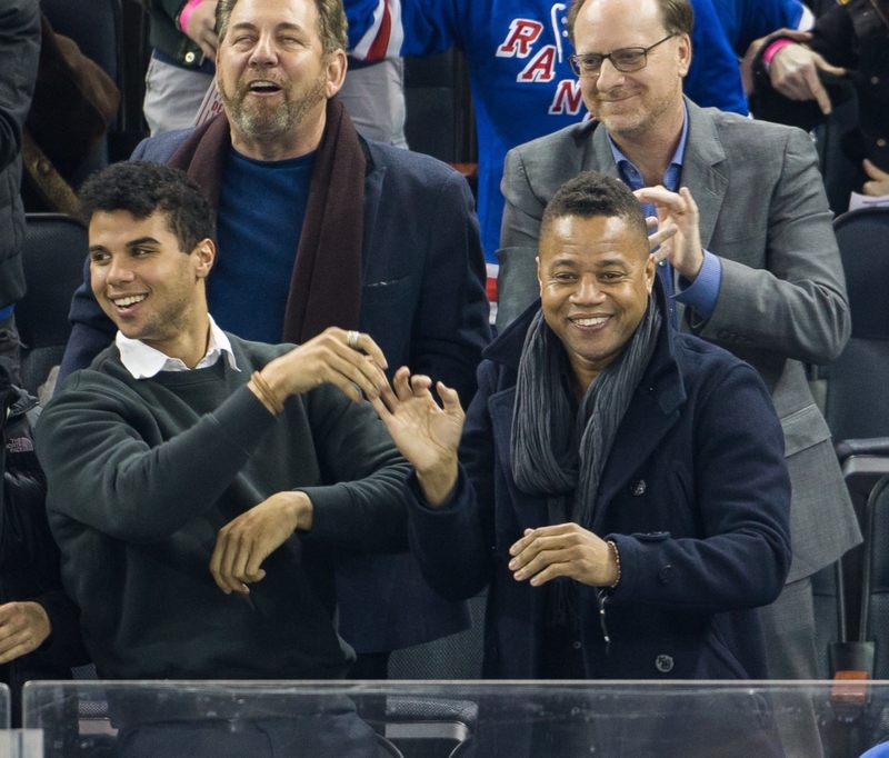 Mason Gooding & Cuba Gooding Jr. | Getty Images Photo By TM/NHL / Contributor