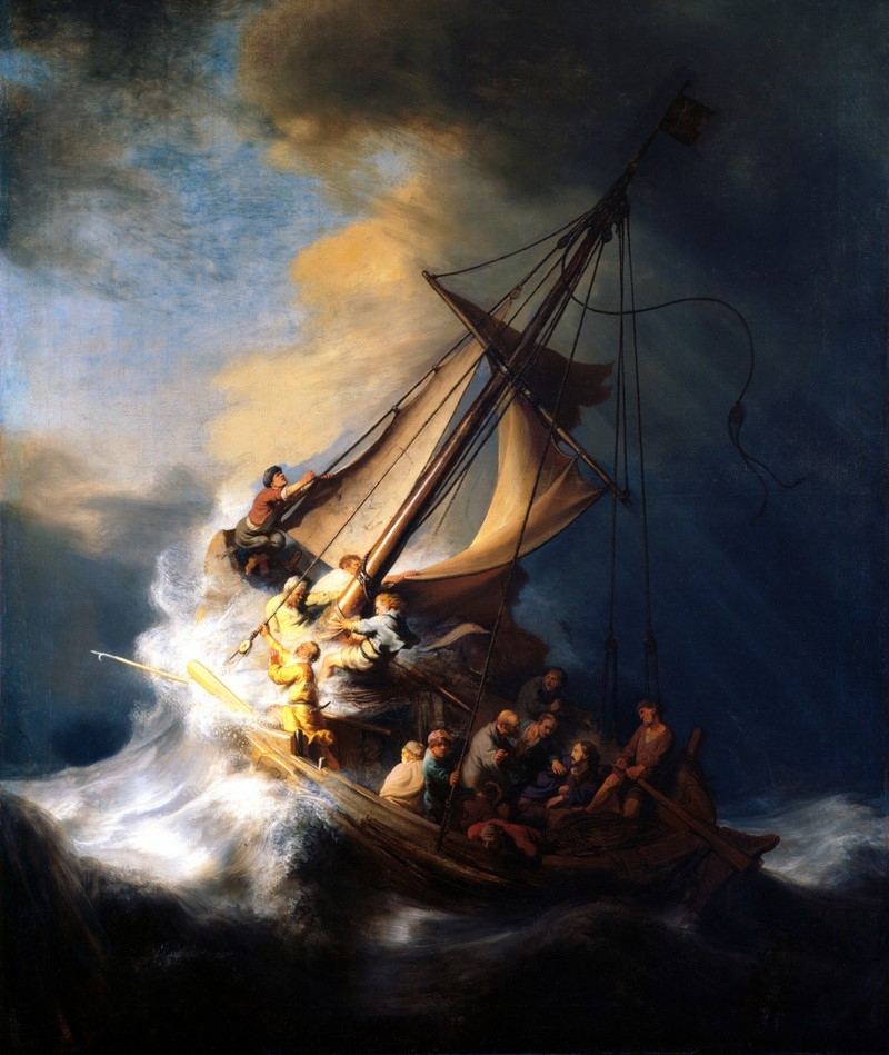 “Christ in the Storm on the Sea of Galilee” by Rembrandt van Rijn | Alamy Stock Photo by FineArt