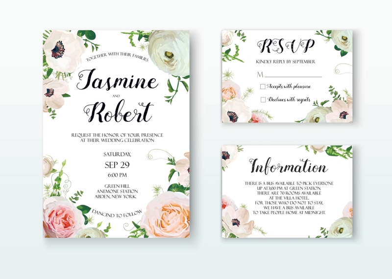 Mixed Fonts on Invites | Alamy Stock Photo