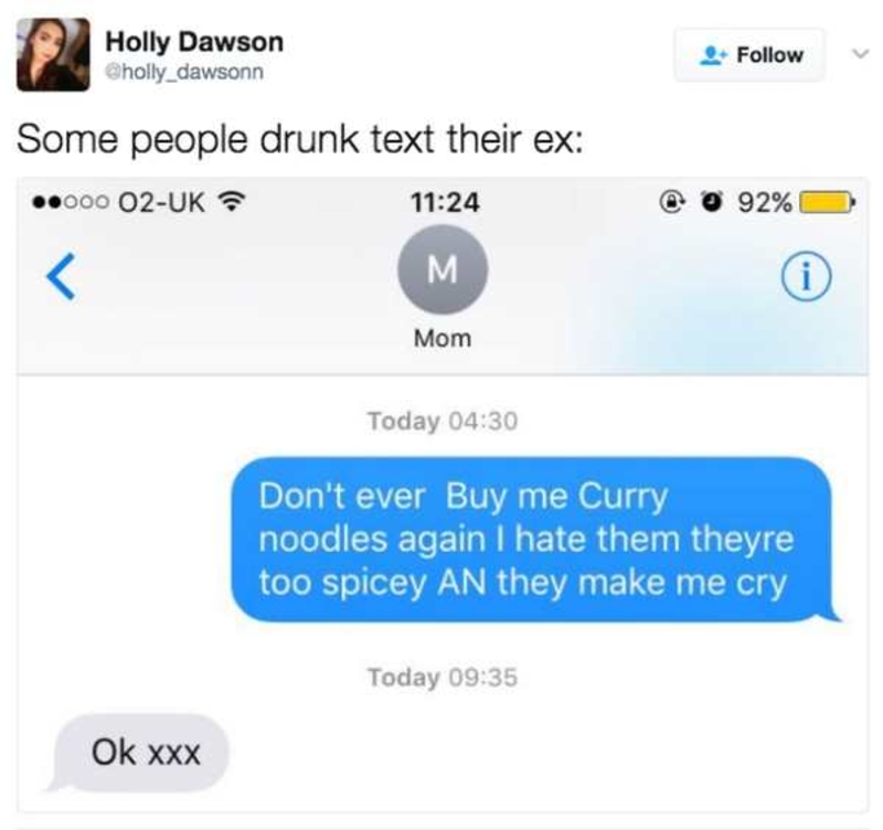 Ex Texting | Twitter@holly_dawsonn