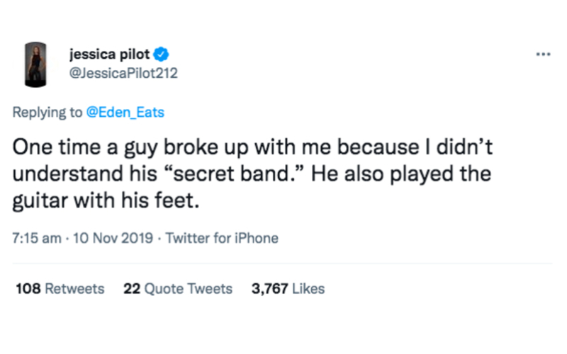 Secret Band | Twitter/@JessicaPilot212