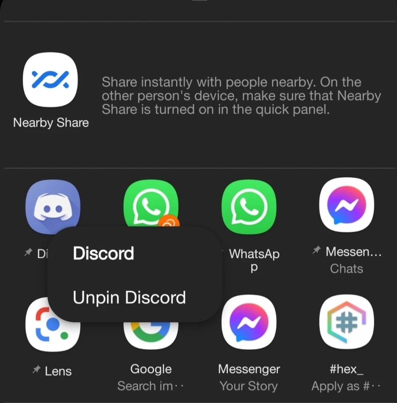 Pin Apps to Your Share Menu | Reddit.com/redlepotato