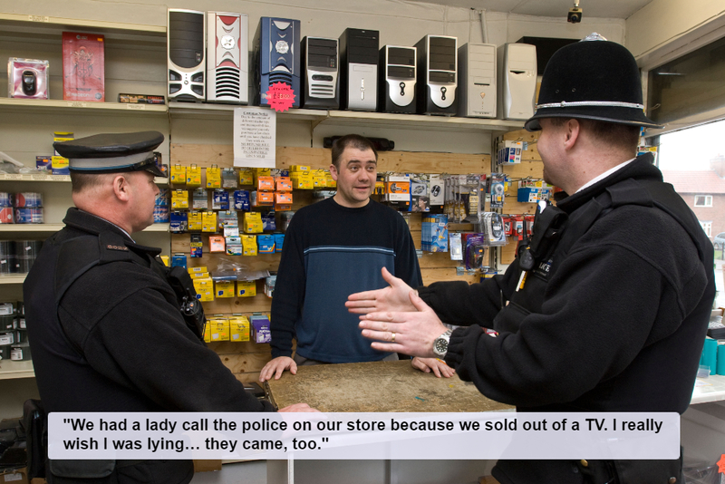 Busy Day for the Police, We Bet | Alamy Stock Photo