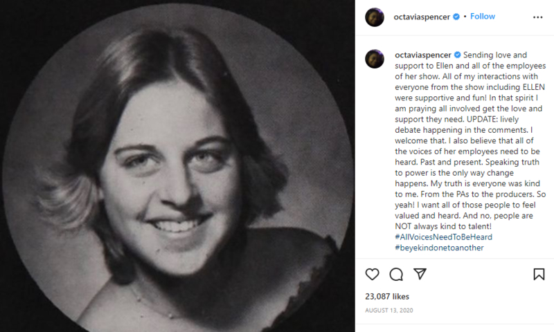 Octavio Spencer Posted Ellen’s High School Yearbook Photo | Instagram/@octaviaspencer