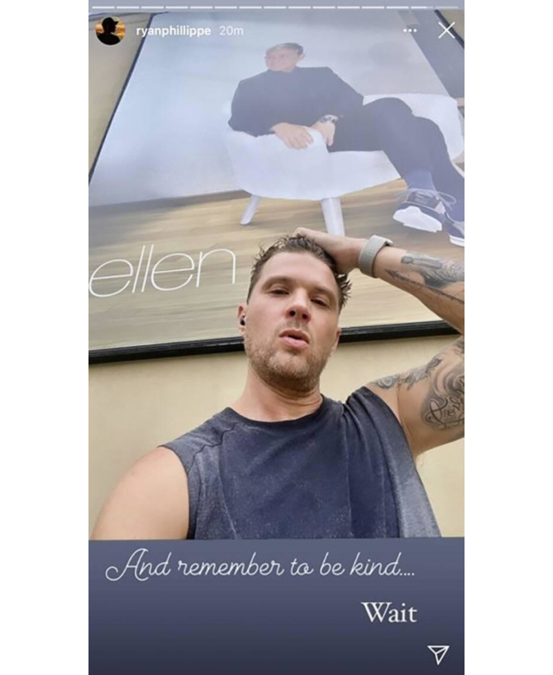 Ryan Phillippe Tweeted a Cryptic Ellen Reference | Instagram/@ryanphillippe