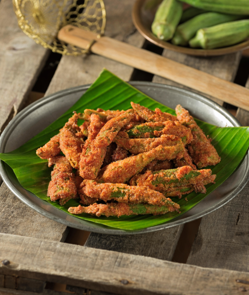 Fried Okra | Alamy Stock Photo by Simon Reddy 