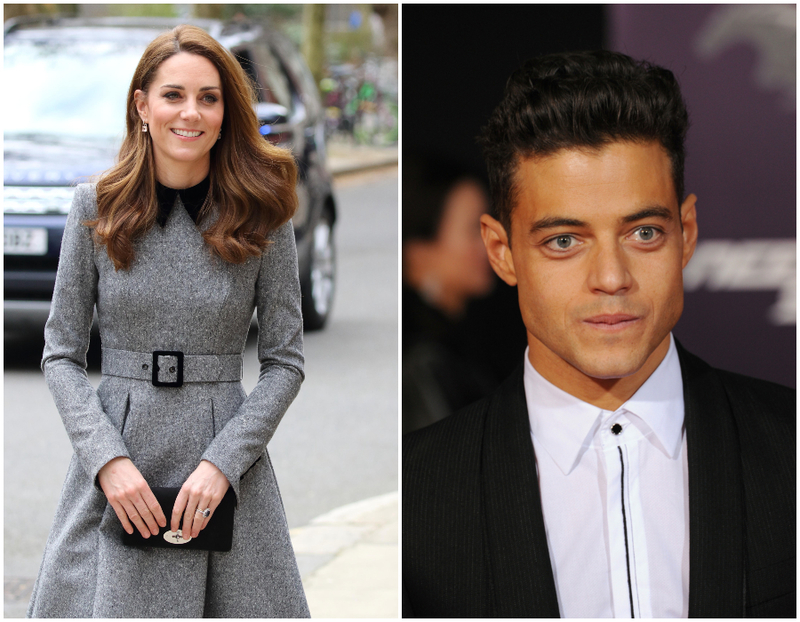 Kate Middleton and Rami Malek- 1982 | Alamy Stock Photo/Shutterstock