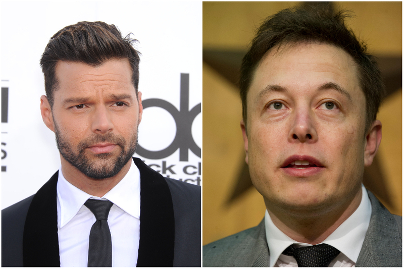 Ricky Martin and Elon Musk- 1971 | Shutterstock/Alamy Stock Photo