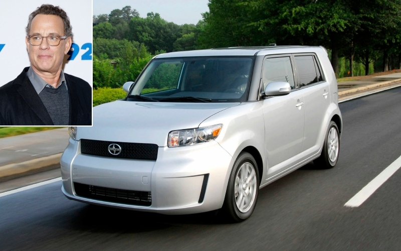 Tom Hanks - Scion xB (Scion eBox) $55,000 | Getty Images Photo by John Lamparski & Mark Elias/Bloomberg