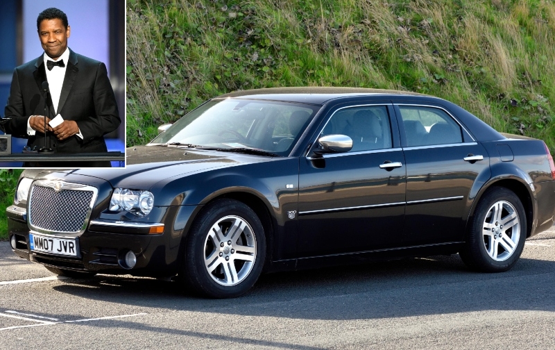 Denzel Washington - Chrysler 300 $ 40K | Getty Images Photo by Kevin Winter/WarnerMedia & Alamy Stock Photo by ACORN 1