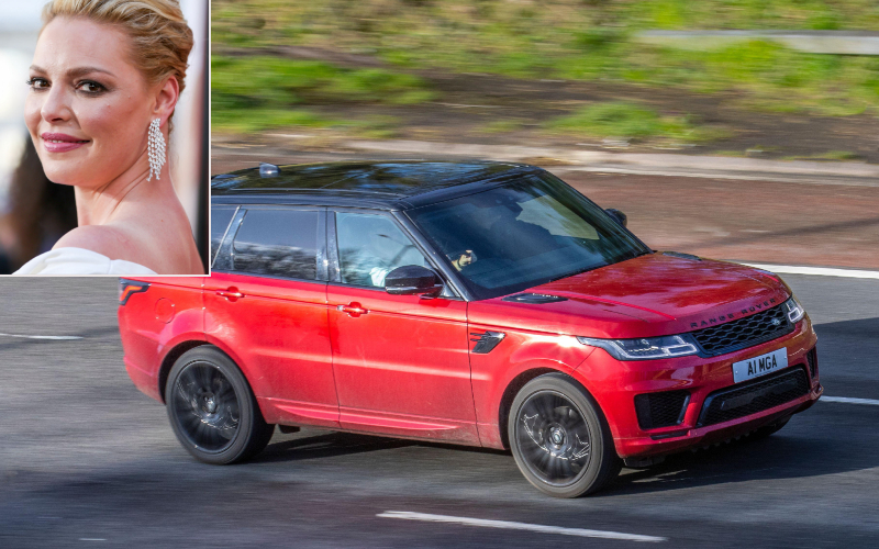 Katherine Heigl - Range Rover Sport $108K | Getty Images Photo by Rich Fury & Alamy Stock Photo by ZarkePix