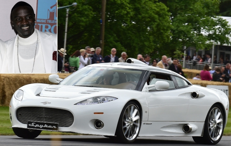 Akon - Spyker C8 $ 350K | Alamy Stock Photo by Allstar Picture Library Ltd & CJM Photography