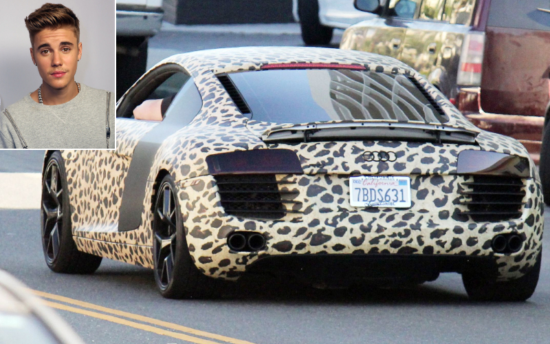 Justin Bieber - Audi R8 $250K | Getty Images Photo by Ari Perilstein & Buzz Foto/Shutterstock Editorial